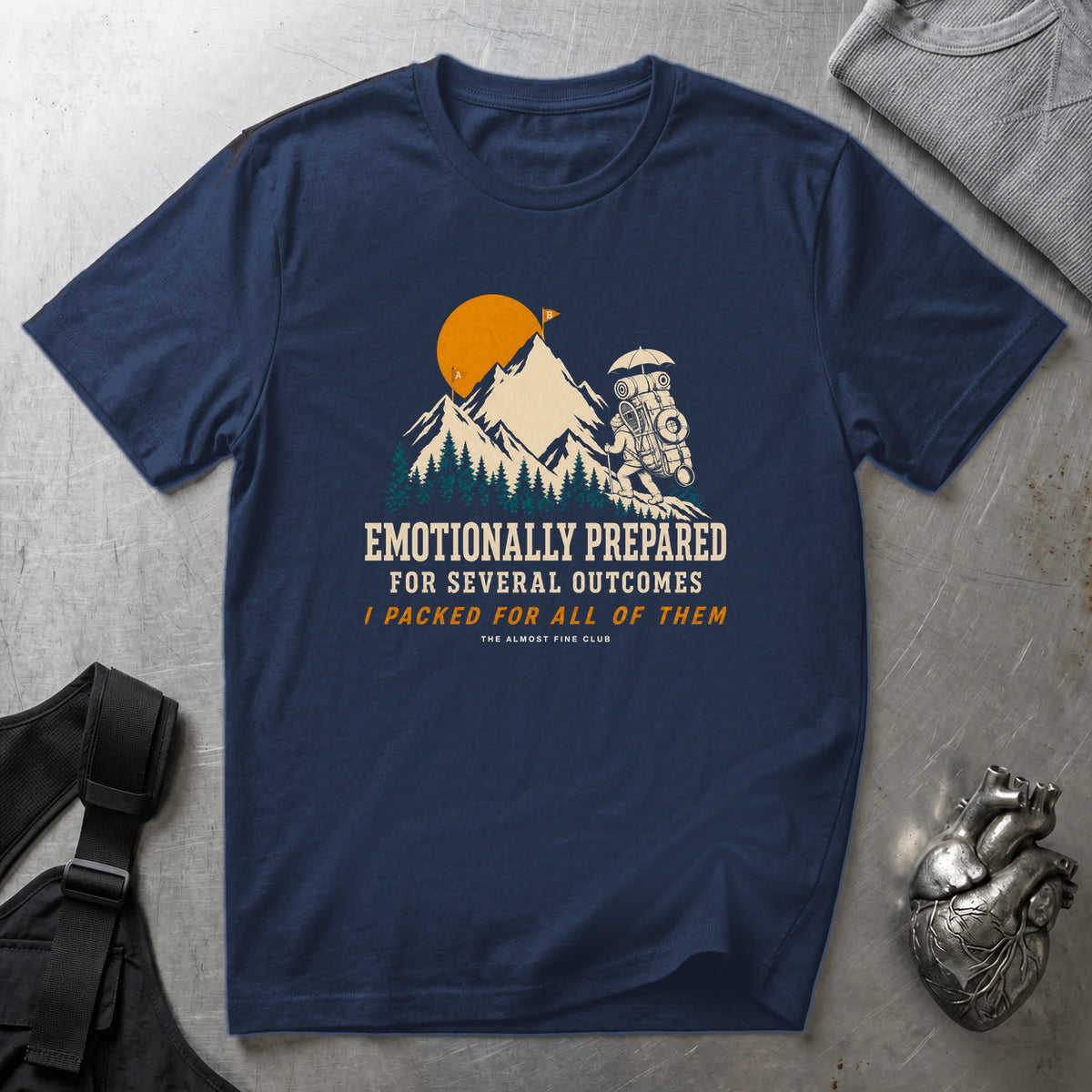 Emotionally Prepared T-Shirt Navy tee