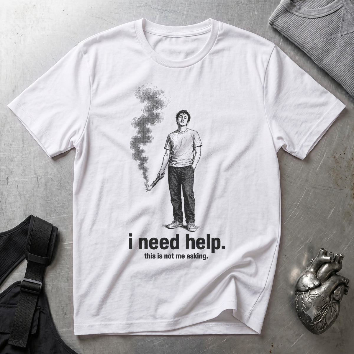 Need Help, White