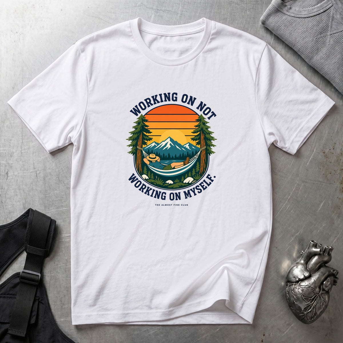 Not Working On Myself T-Shirt White tee
