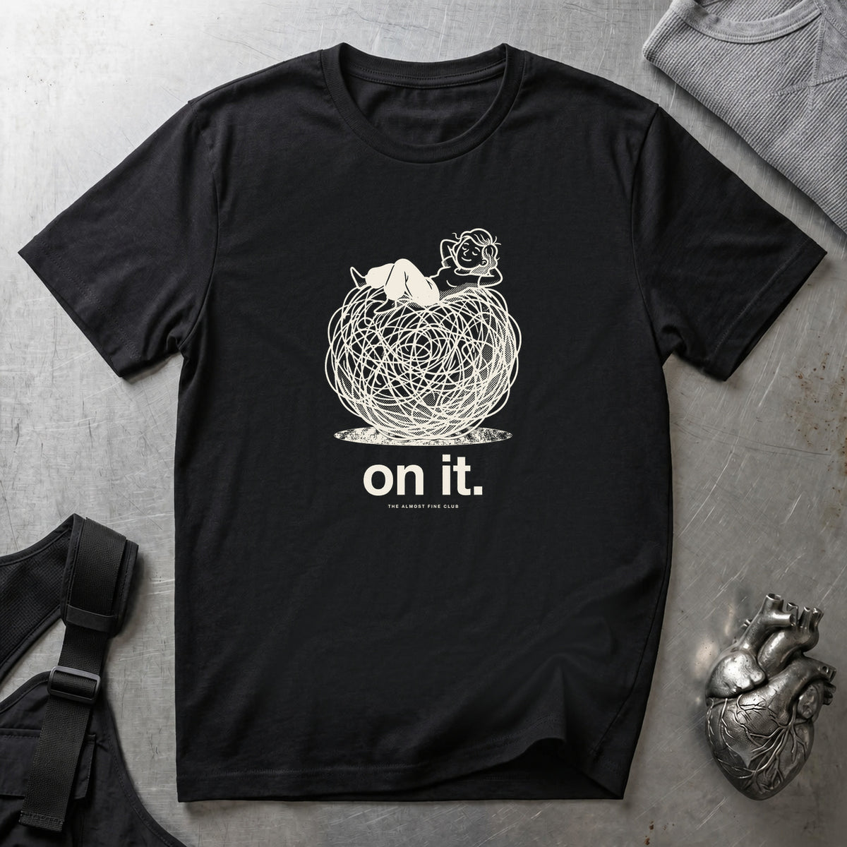 On It Again T-Shirt Black tee