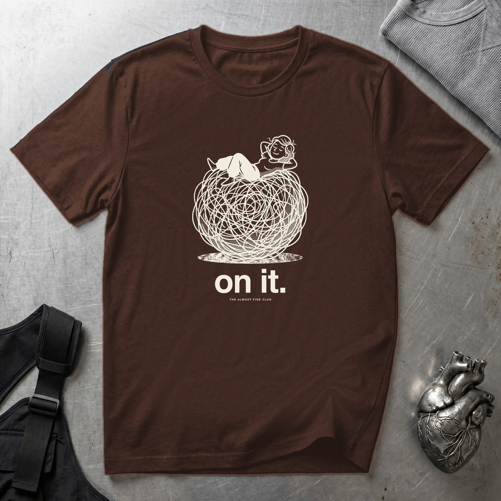 On It Again T-Shirt Dark Chocolate tee