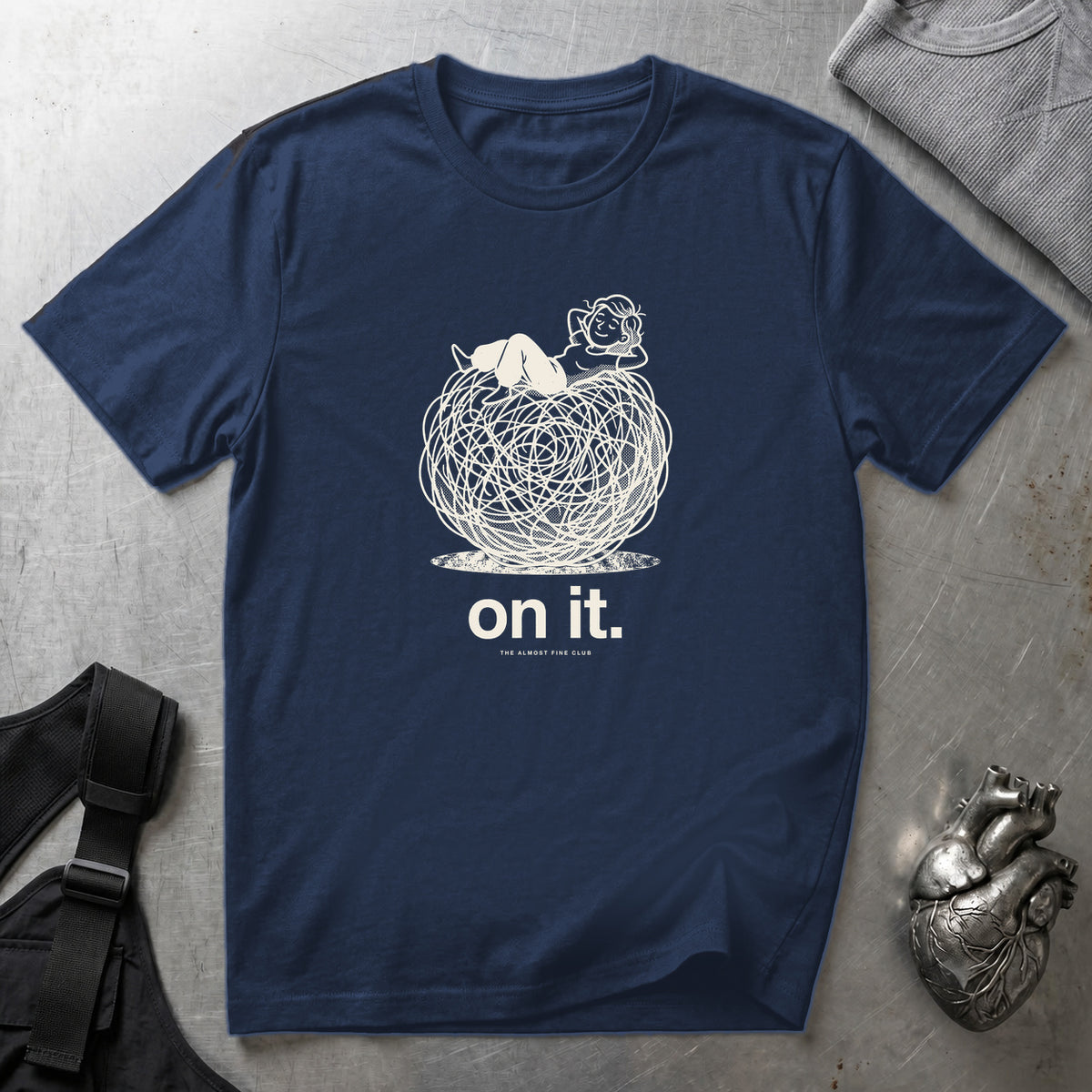 On It Again T-Shirt Navy tee
