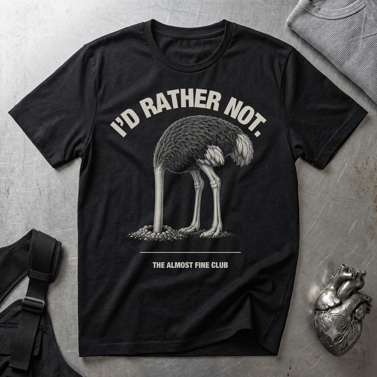 Head In Sand T-Shirt Black tee