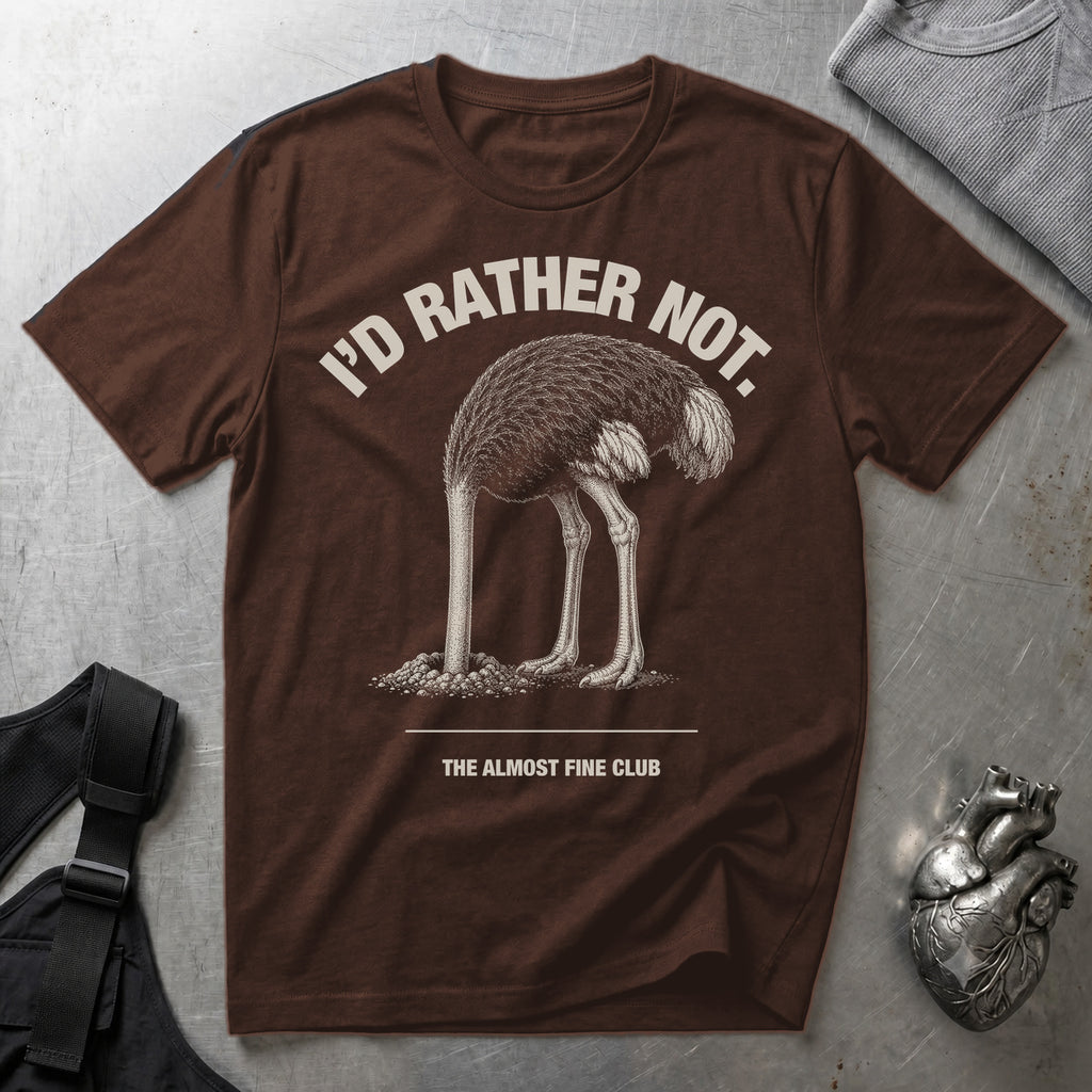 Head In Sand T-Shirt Dark Chocolate tee