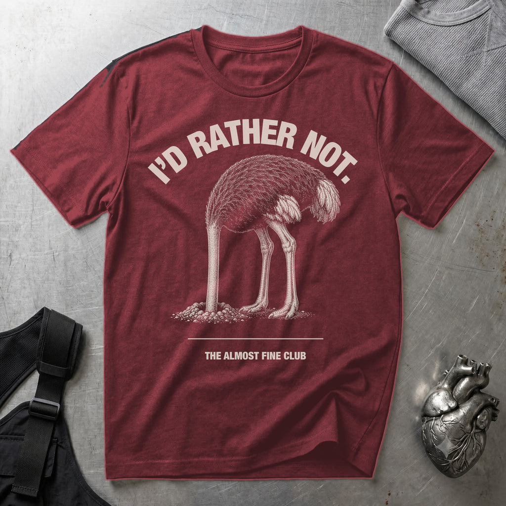 Head In Sand T-Shirt Maroon tee